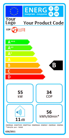 Heating Only Double Duct Air Conditioning Energy Labels