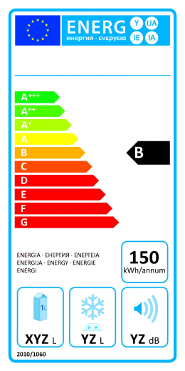 10 Class Fridge Freezer Label